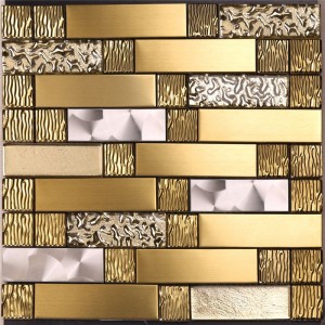 Mozaic Backsplash de vânzare Mozaic de aur metalic