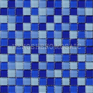 HXB104 Non-Slip pătrat de sticlă mozaic de sticlă pentru piscină ieftine Mozaic Placi Albastru