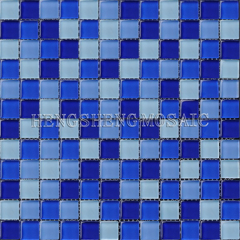HXB104 Non-Slip pătrat de sticlă mozaic de sticlă pentru piscină ieftine Mozaic Placi Albastru