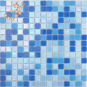 Ieftin albastru de sticlă de înot Piscină mozaic Tigla Custom Dimensiune Dolphin forma Wyih Multi Color