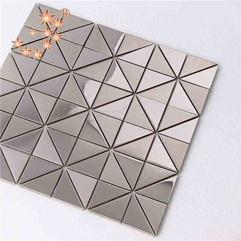 Cel mai bun vendor roman de argint din oțel inoxidabil mozaic model de țiglă Bucătărie pereți mozaic păun mozaic model de metal Backsplash Tigla