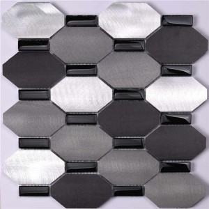 Materiale de constructii: placi din mozaic octogonal din aluminiu
