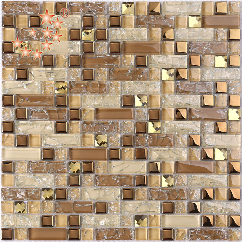 HY06 Autocolante de perete cu ridicata amestecă culori de sticlă de cristal cu aspect de mozaic