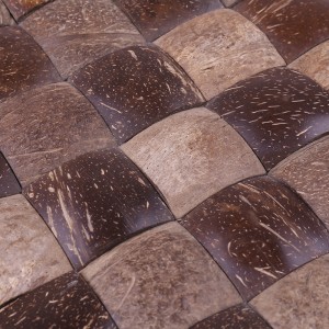 Placă decorativă antică moale moale din lemn de nucă de cocos